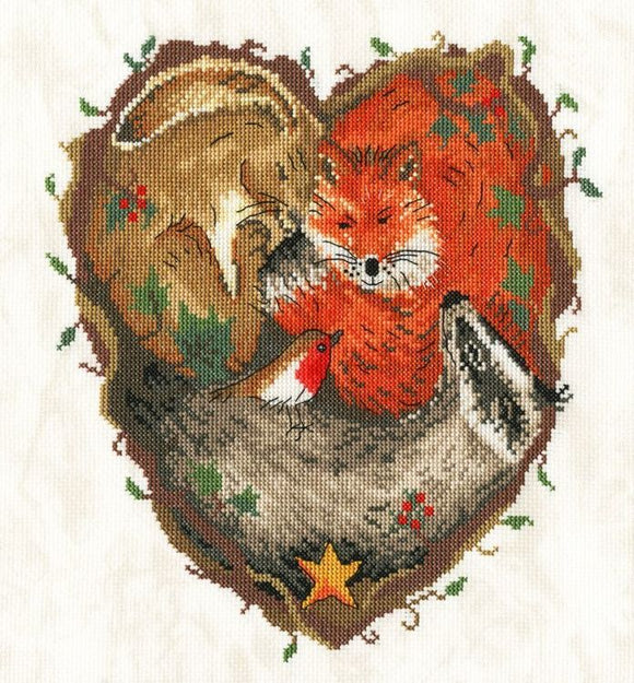 Cross Stitch Kit Heart of the Woodland, Counted Cross Stitch XSR3