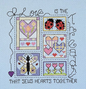 Cross Stitch Kit, Love is the Thread Counted Cross Stitch Kit 080-0478