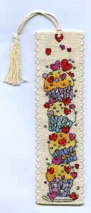 Cupcakes Bookmark Cross Stitch Kit, Michael Powell Art BM013