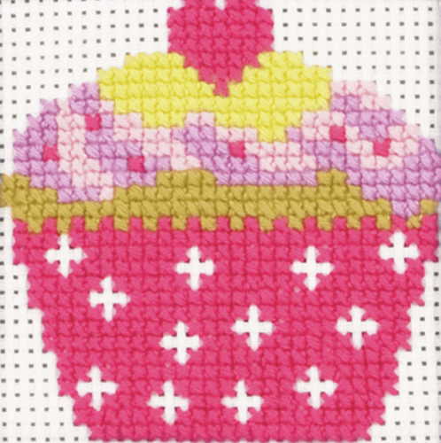 Cupcake Beginners Cross Stitch Kit, Anchor 1st Kit 10012