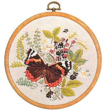 Embroidery Kit Butterfly Red Admiral, Design Perfection E150