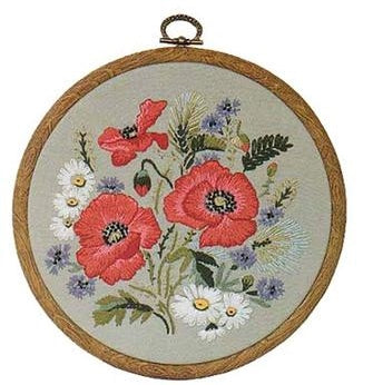Embroidery Kit Poppies, Design Perfection E137