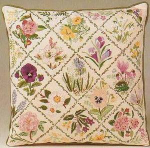 Embroidery Kit Winter Flower Trellis, Design Perfection E164