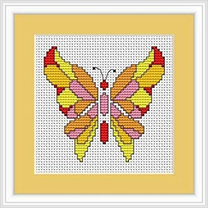 Deco Butterfly Cross Stitch Kit Mini, Riolis B049