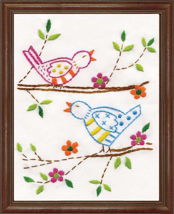 Bird Family Embroidery Kit, Design Works 3307