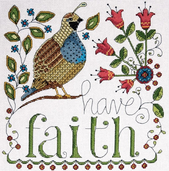 Have Faith Cross Stitch Kit, Design Works 2791