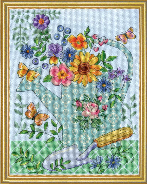 Cross Stitch Kit Watering Can, Counted Cross Stitch Kit 2949