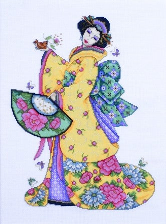Golden Geisha Counted Cross Stitch Kit, Design Works 2710
