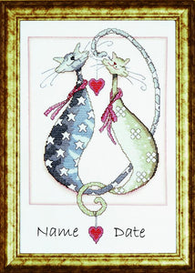 Cross Stitch Kit Purrfect Together, Counted Cross Stitch Kit 2537