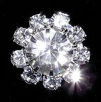 Diamante Button, Crystal Embellishment, Rosette Flower 4062 -14mm