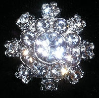 Diamante Button, Crystal Embellishment, Evening Star 4920 -20mm