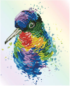 Diamond Dotz Kit, Rainbow Feathers Diamond Painting Kit DD5.056