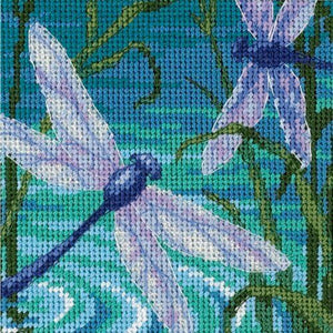 Dragonfly Pair Tapestry Needlepoint Kit, Dimensions D07208