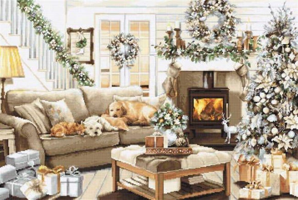 Dreaming of a White Christmas Cross Stitch Kit, Luca-s B2393