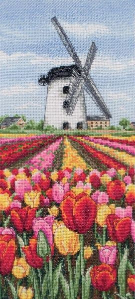 Dutch Tulips Cross Stitch Kit, Anchor PCE0806