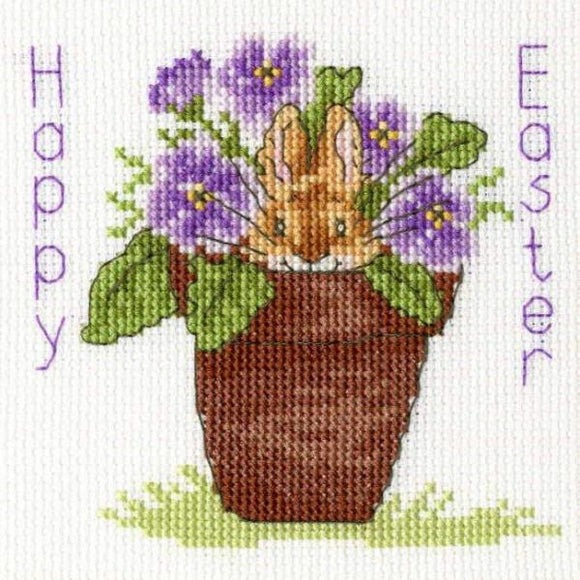 Happy Easter Cross Stitch Kit Greeting Card, Bothy Threads XGC19