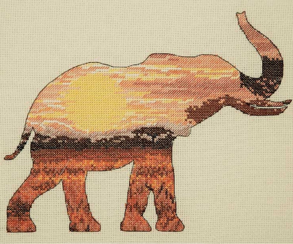Elephant Silhouette Cross Stitch Kit, Maia 5678000-5040