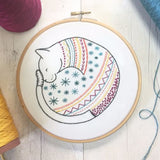 Cat Embroidery Kit with Hoop, Hawthorn Handmade
