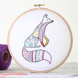 Fox Embroidery Kit with Hoop, Hawthorn Handmade