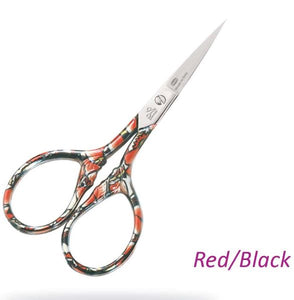 Embroidery Scissors, Premax Optima Lions Tail Scissors - Red/Black, 3.5"/9cm