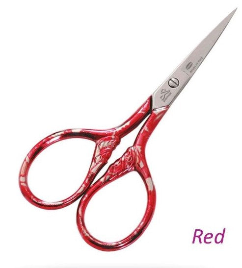 Embroidery Scissors, Premax Optima Lions Tail Scissors - Red, 3.5