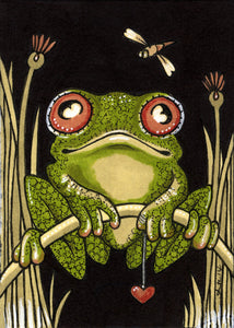 Fred Frog, Modern Counted Cross Stitch Kit -Anita Inverarity