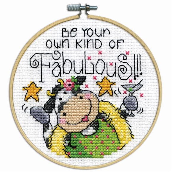 Fabulous Cross Stitch Kit with Hoop, Design Works 7060