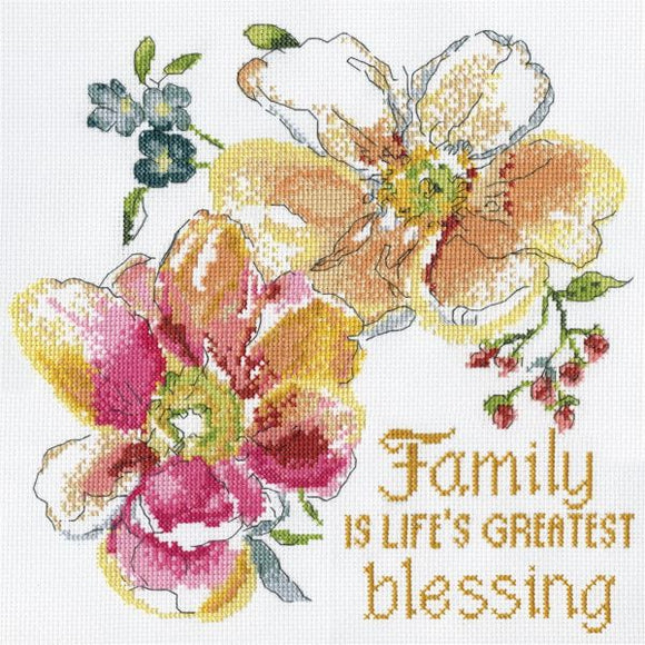 Family Blessings Cross Stitch Kit, Design Works 3430