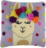Festival Llama Punch Needle Kit, Punch Needle Cushion, Trimits (with tool) GCK119