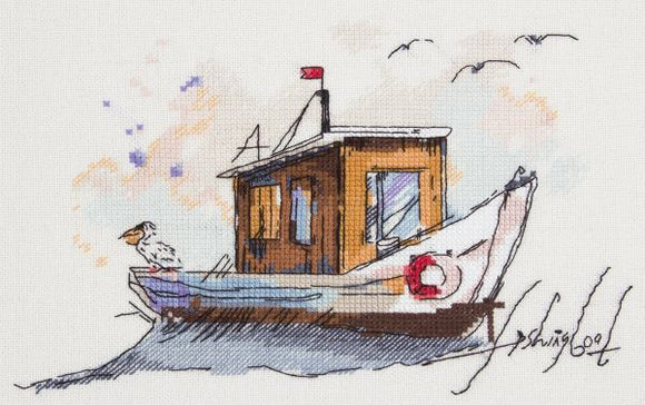 Fishing Boat Cross Stitch Kit, Panna MT-1940
