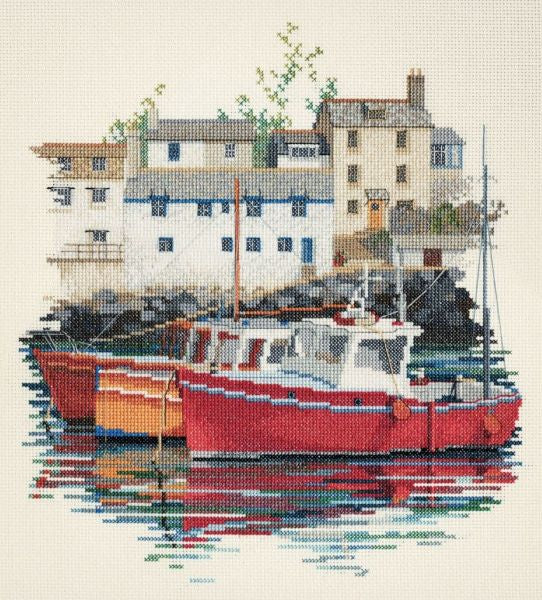 Fishing Village Cross Stitch Kit, Derwentwater Designs SEA04