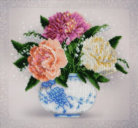 Bead Embroidery Kit Carnations Bead Work Embroidery Kit VDV