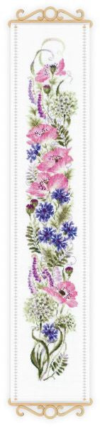 Flower Assortment Cross Stitch Kit Banner, Riolis R1866