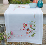 Flowers Tablecloth Embroidery Kit Runner, Vervaco PN-0171004
