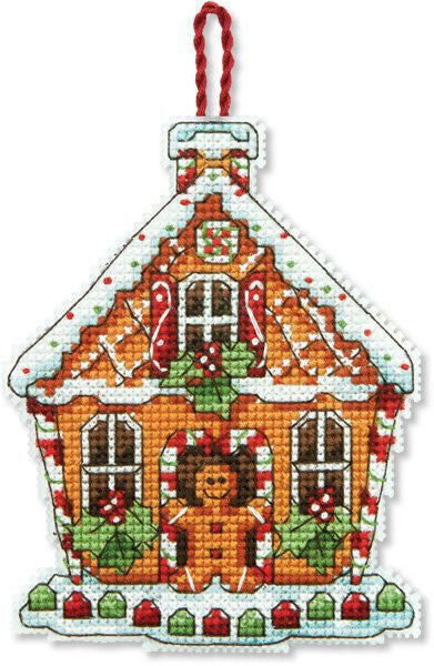 Gingerbread House Ornament Cross Stitch Kit, Dimensions D70-08917