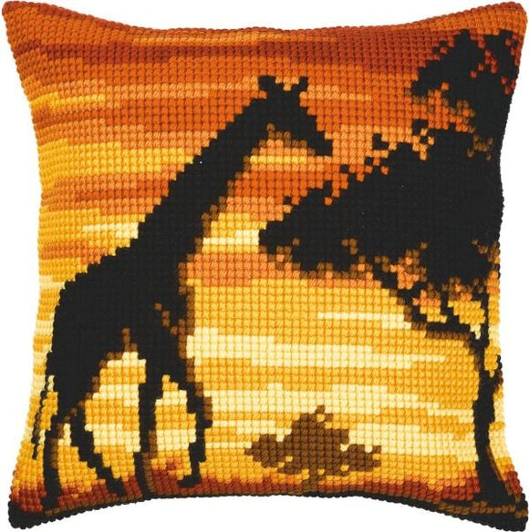 Sunset Giraffe CROSS Stitch Tapestry Kit, Vervaco pn-0008642