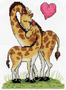 Giraffe Love Cross Stitch Kit, Design Works 3455