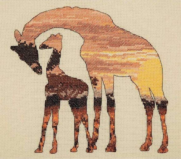 Giraffes Silhouette Cross Stitch Kit, Maia 5678000-5042