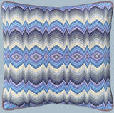 Glorafilia Veronese Blue Bargello COUNTED Long Stitch Kit, Needlepoint