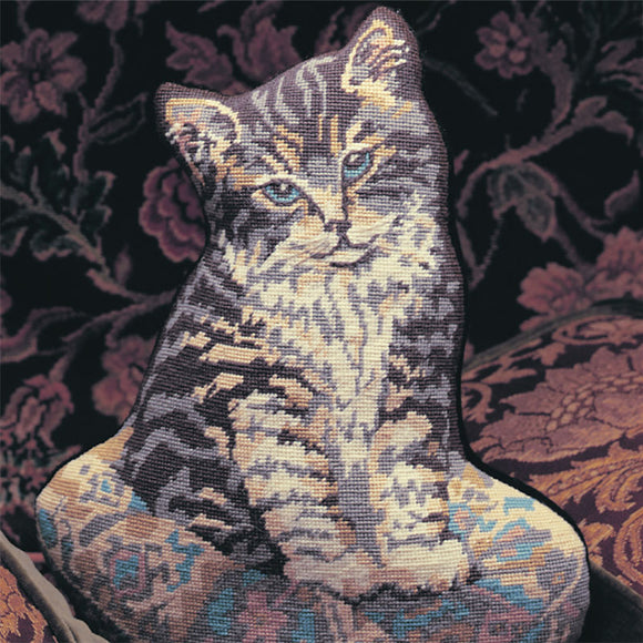 Kitten on a Cushion, Glorafilia Needlepoint Kit GL592