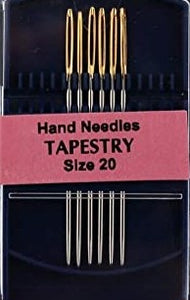 Tapestry Needles, Gold Eye PREMIUM Tapestry Needles, SIZE 20
