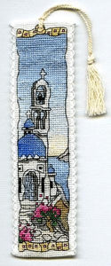 Greek Island Bookmark Cross Stitch Kit, Michael Powell Art BM004