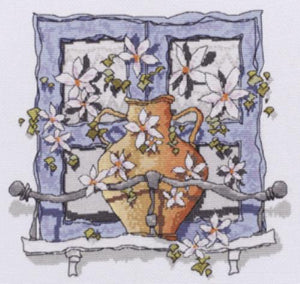 Greek Window Cross Stitch Kit, Michael Powell Art X36