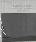 Grey Cushion Back with Zip, 45 x 45cm - Cotton Trimmings