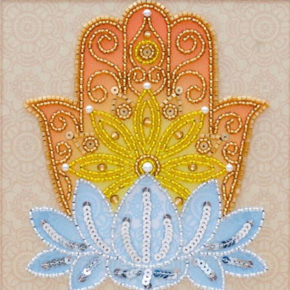Hamsas Hand Bead Embroidery Kit, Bead Work Embroidery VDV TN-1104