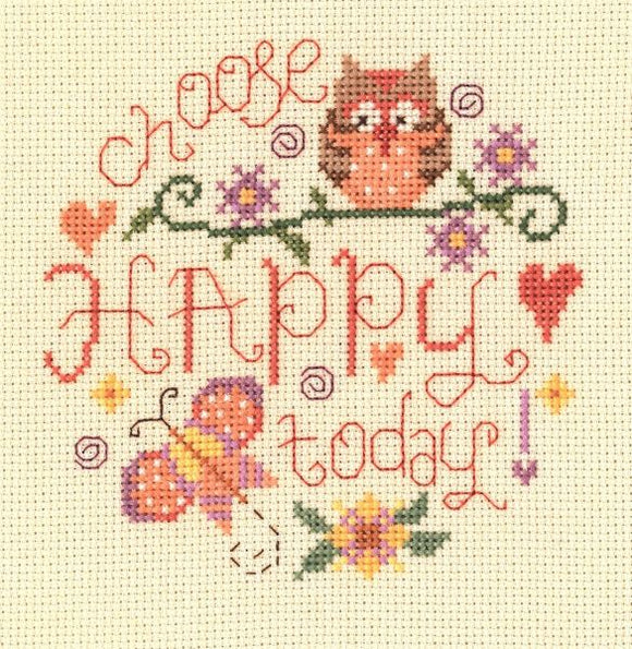 Happy Today Cross Stitch Kit, Creative World of Crafts