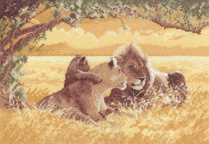 Lions Counted Cross Stitch Kit, John Clayton Power and Grace