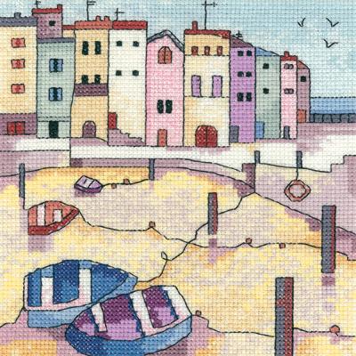 Quiet Moorings Cross Stitch Kit, Heritage Crafts, Painted Harbours