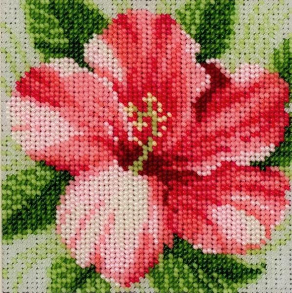 Hibiscus Bead Embroidery Kit, Bead Work Embroidery Kit VDV TN-0349
