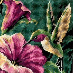 Hummingbird Drama Tapestry Needlepoint Kit, Dimensions D07210